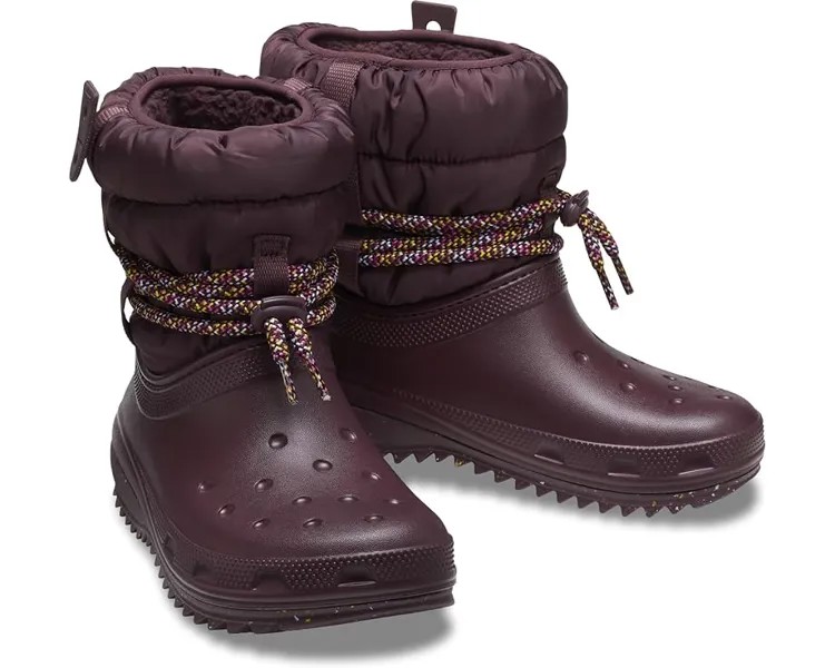 Ботинки Crocs Classic Neo Puff Luxe Boot, цвет Dark Cherry