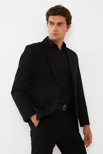 Приталенный пиджак Lc Waikiki, черный