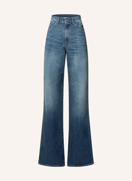 Расклешенные джинсы 7 For All Mankind, синий