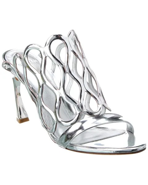 Кожаные сандалии Alexandre Birman Matilda 85, серебро