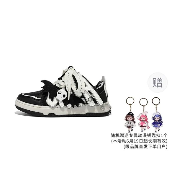 Кроссовки A&M Skateboarding Shoes Unisex Low-top Black, цвет Little Devil