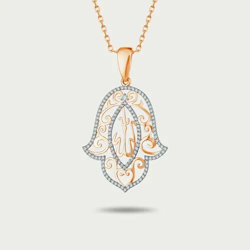 Подвеска GOLD CENTER, золото, 585 проба, фианит