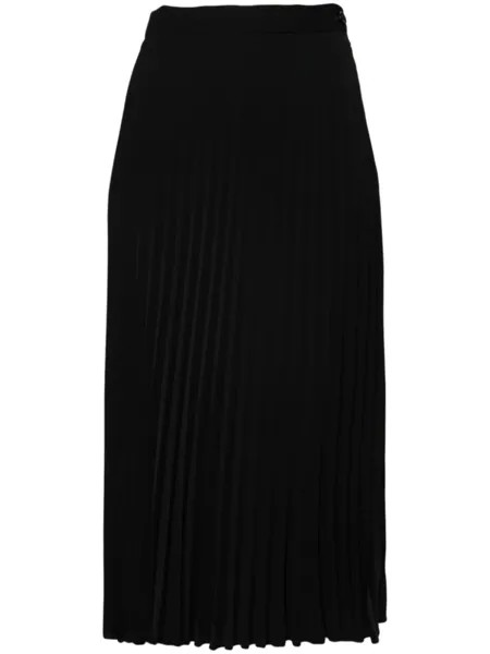 MM6 Maison Margiela плиссированная юбка миди, черный