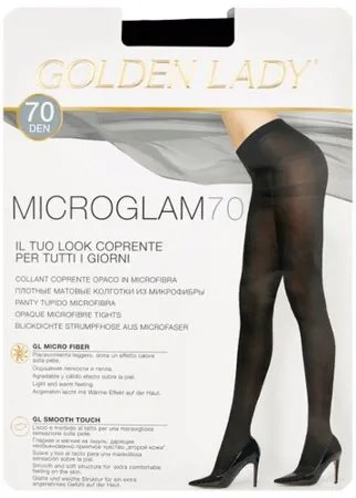 Колготки Golden Lady Microglam 70 den, размер 2-S, marrone scuro (коричневый)