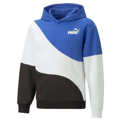 Пуловер с капюшоном Puma Power Cat для мальчиков, синяя повседневная верхняя одежда для мальчиков 67423392