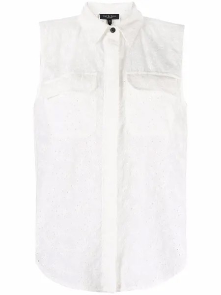 Rag & Bone рубашка April с английской вышивкой