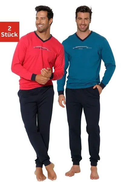 Пижама AUTHENTIC LE JOGGER (упаковка, 4 шт., 2 шт.), с принтом спереди, синий