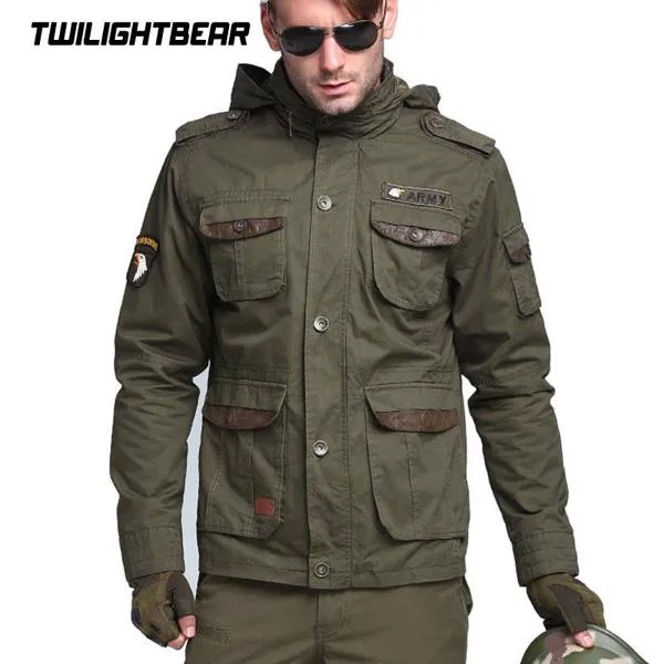 Мужской военный тренчкот из чистого хлопка, приталенное тактическое Стеганое пальто, AF5076, ветровка мужские куртки