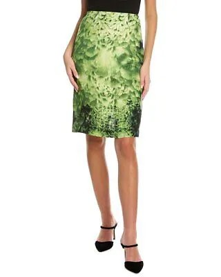 Женская шелковая юбка-карандаш Samantha Sung Chloe, зеленая, 8