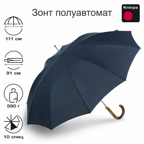 Зонт-трость Knirps, темно-синий