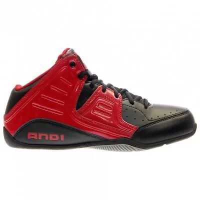 AND1 Rocket 4.0 Mid Basketball Мужские черные, красные кроссовки Спортивная обувь D1083MRB