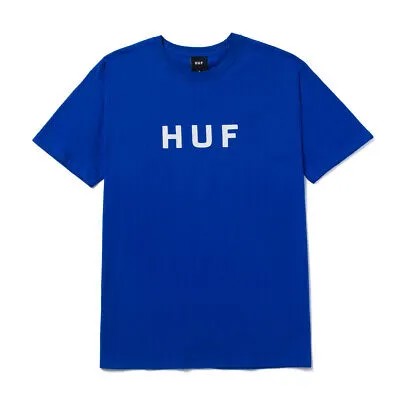 Футболка с коротким рукавом (королевского цвета) HUF Worldwide с логотипом Essentials OG