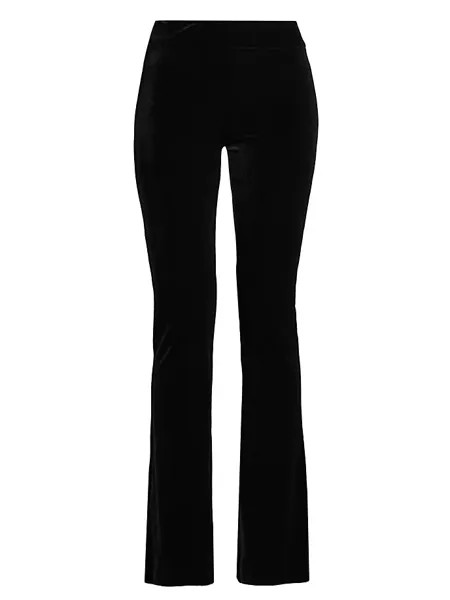 Бархатные расклешенные брюки Bellini Avenue Montaigne, черный
