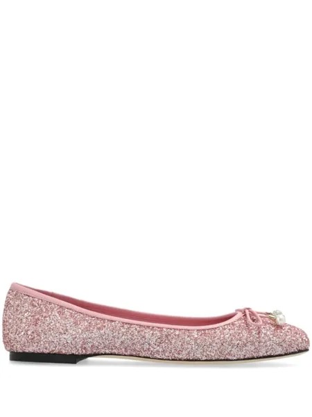 Jimmy Choo балетки Elme с блестками, розовый