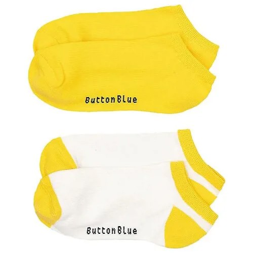 Комплект носков, 2 пары, цвет желтый, размер 14*16