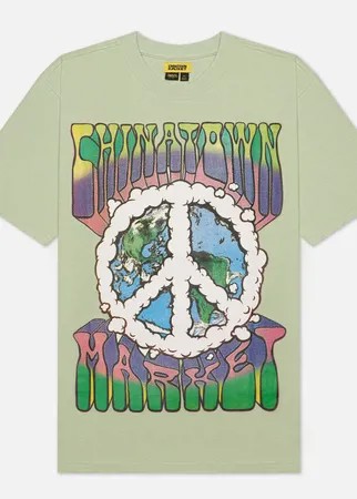 Мужская футболка Chinatown Market Peace On Earth Clouds, цвет зелёный, размер M