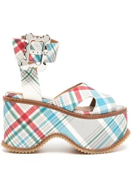 Vivienne Westwood босоножки London 110 в клетку, разноцветный