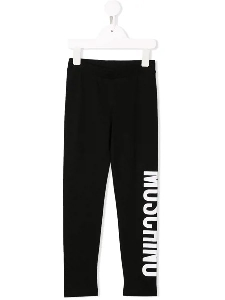 Moschino Kids легинсы с логотипом
