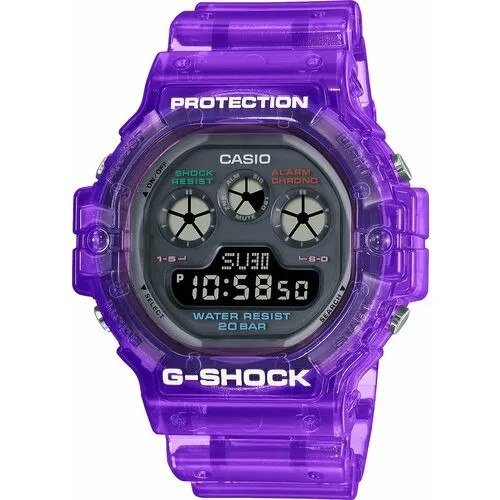 Наручные часы CASIO G-Shock Противоударные японские мужские G-Shock DW-5900JT-6 с хронографом с гарантией, серый, зеленый