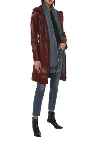 Кожаная куртка женская VENETTI LEATHER&FUR 3006/100 красная 52