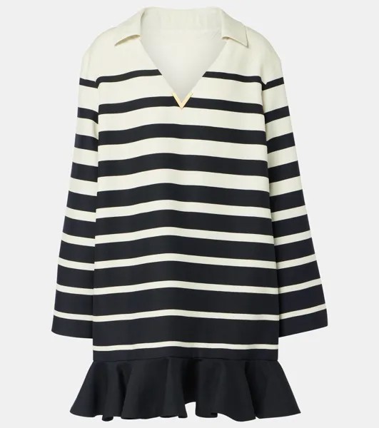 Платье из ткани «Креп-кутюр» Valentino, цвет avorio/navy