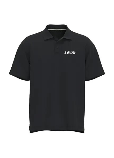 Однотонная мужская футболка-поло черного цвета A9441-0002_GRAPHIC VINTAGE FIT POLO Levis, черный