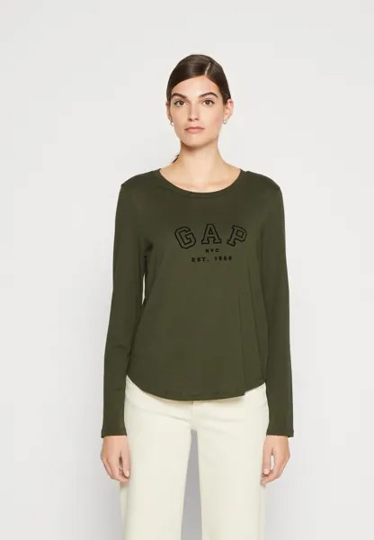 Футболка с длинными рукавами VINTAGE CREW LOGO GAP, омела