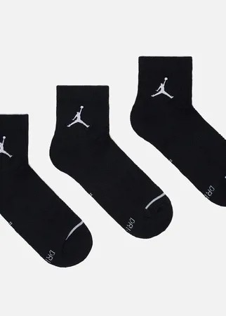 Комплект носков Jordan Jumpman Everyday Max Ankle 3-Pack, цвет чёрный, размер 38-42 EU