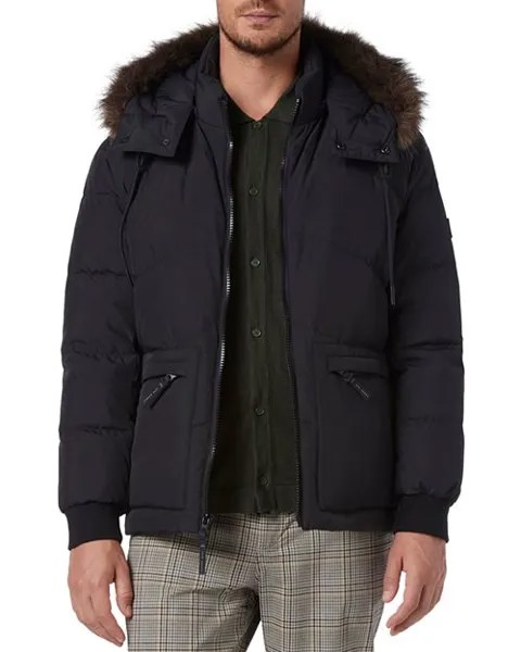 Пальто из искусственного меха Gramercy с капюшоном Andrew Marc, цвет Black