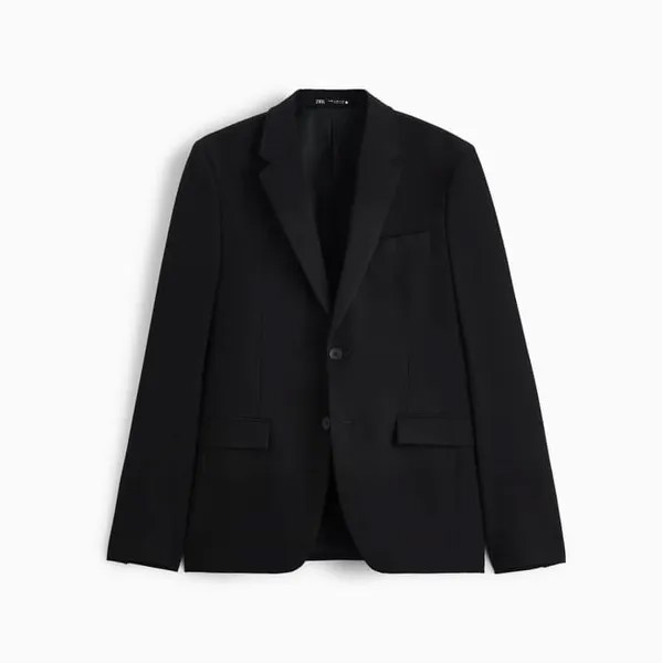 Пиджак Zara Slim-Fit Suit, черный