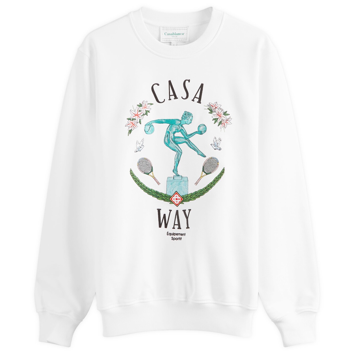 Толстовка Casablanca Statue En Marbre Sweatshirt, белый