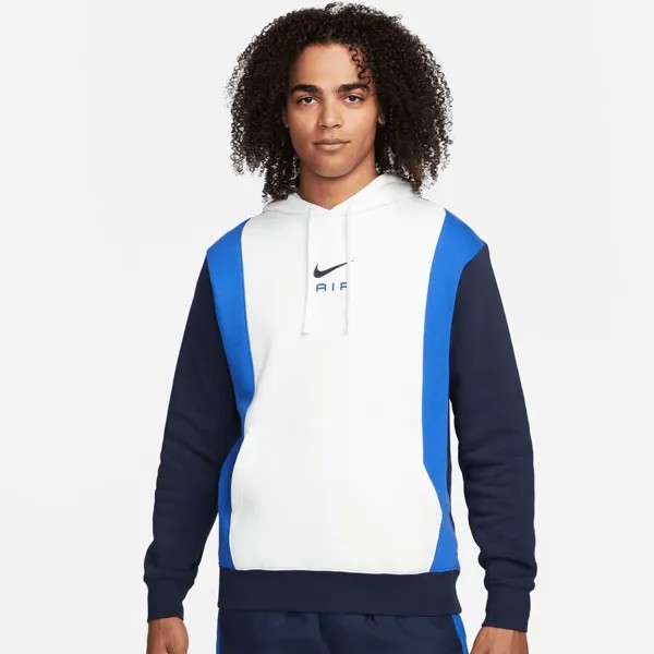 Спортивная толстовка из флиса с капюшоном NIKE, цвет summit white/obsidian