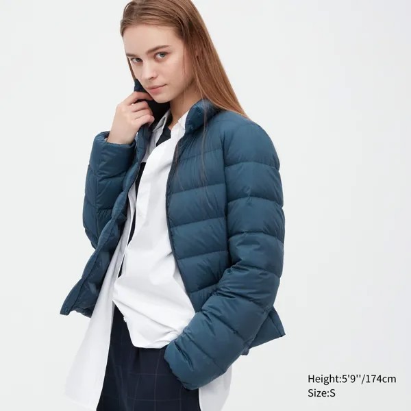 Пуховик женский UNIQLO 450310COL55 зеленый S (доставка из-за рубежа)