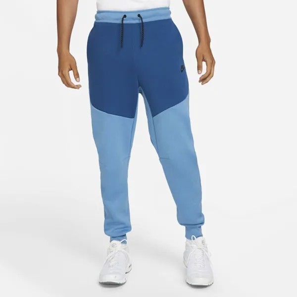 Мужские брюки-джоггеры из флиса Nike Tech Dutch Court, синие, черные, узкого кроя CU4495-469