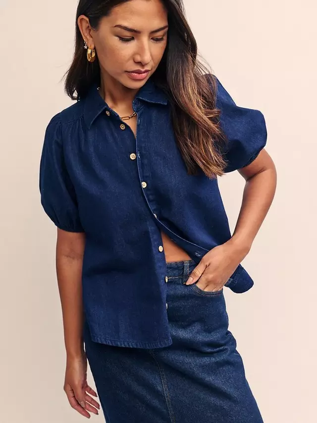 Рубашка Nobody's Child Andra Organic Cotton, цвет blue wash