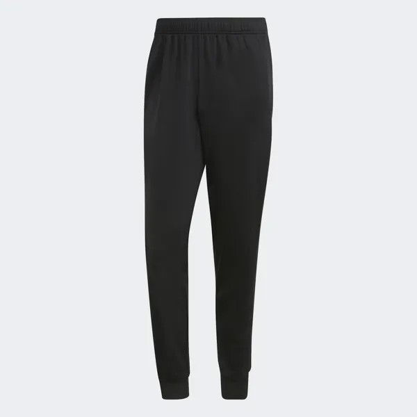 Зауженные спортивные брюки с тремя полосками Essentials Warm-Up Adidas, цвет Black/Black