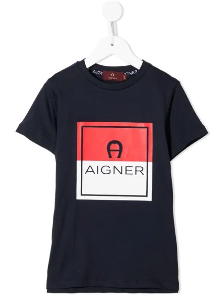 Aigner Kids футболка с логотипом