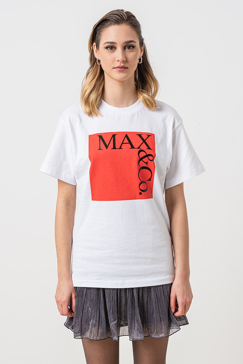 Футболка с логотипом Max&Co, белый