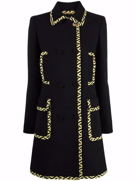 Versace двубортное пальто La Greca