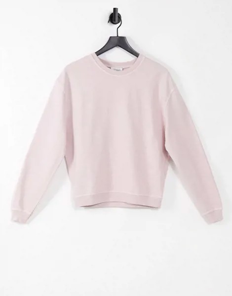 Розовый свитшот с эффектом кислотной стирки от комплекта Topshop-Розовый цвет
