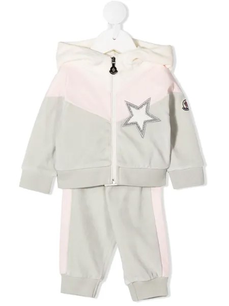 Moncler Enfant спортивный костюм с вышивкой