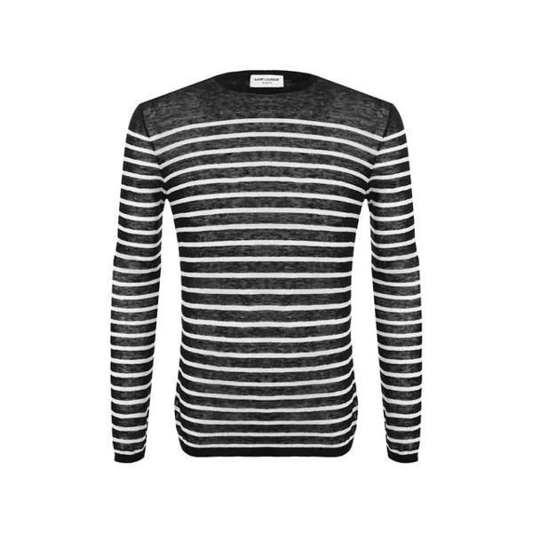 Лонгслив из смеси льна и шелка Saint Laurent