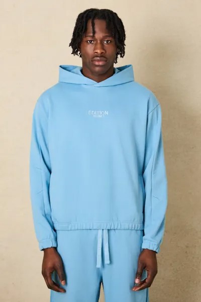Толстовка свободного кроя EDITION Heavyweight boohooMAN, синий