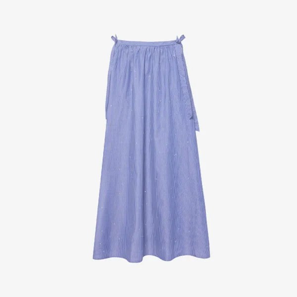 Хлопковая юбка миди в полоску ivy Sister Jane, цвет ivy stripe