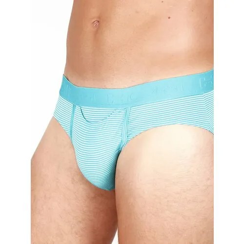 Трусы HOM, размер XXL, бирюзовый, белый