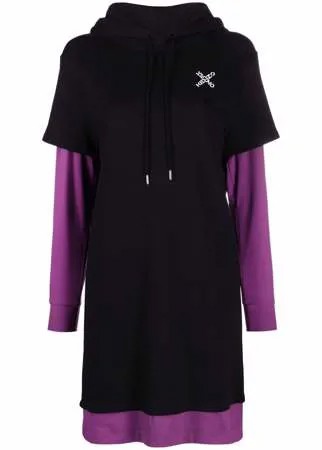Kenzo многослойное платье-худи