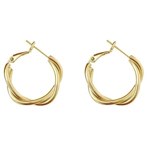 Серьги конго WASABI jewell, горчичный, золотой