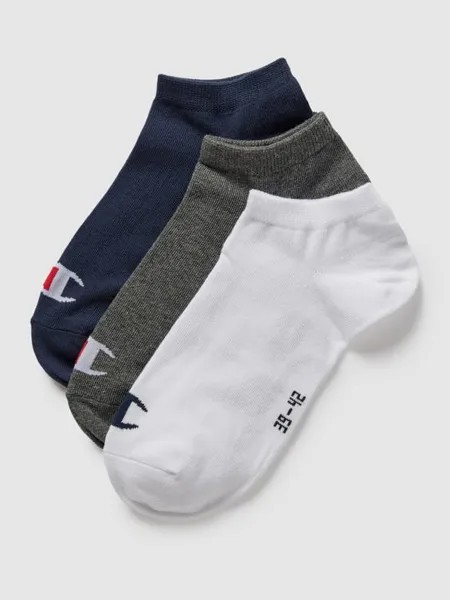 Носки-кроссовки с этикеткой, в упаковке 3 шт., модель Sneaker Sock CHAMPION, темно-синий