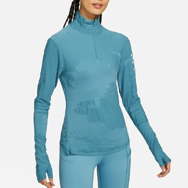 Лонгслив Nike Therma-FIT ADV Run Division Women's 1/2-Zip, голубой