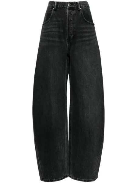 Широкие джинсы с заниженной талией Alexander Wang, черный